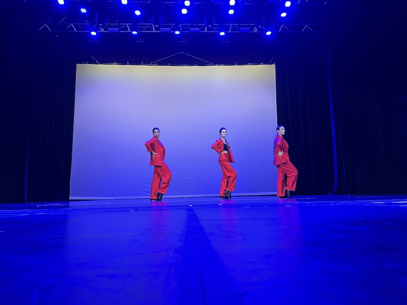 tap dancers on stage in costume